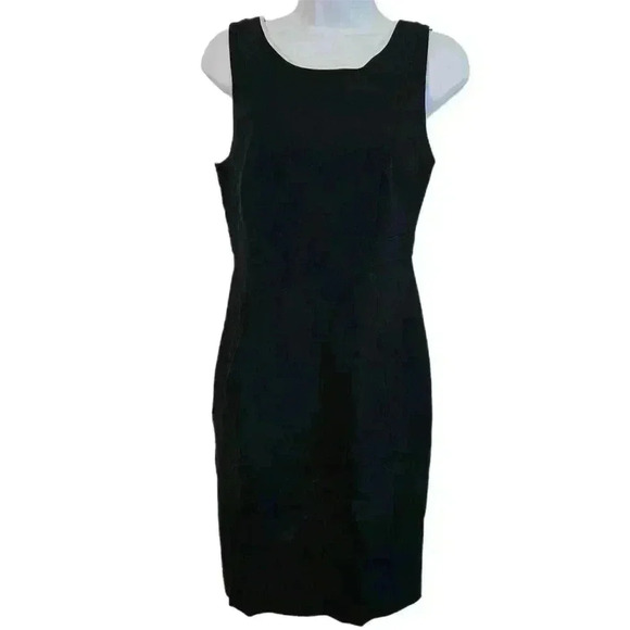 Elie Tahari Black Sheath Dress White Piping Size 4 - Picture 1 of 9